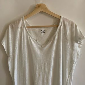 MADEWELL White V-neck T-shirt